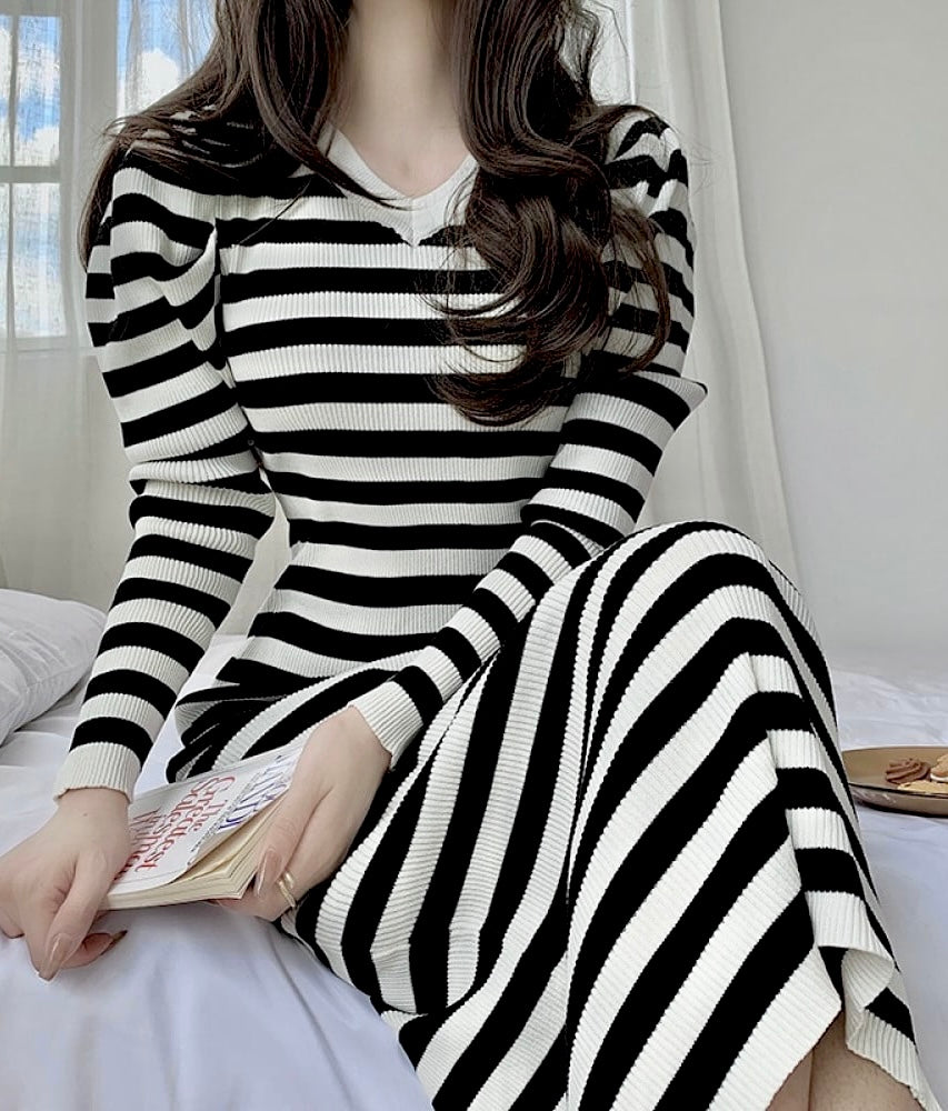 Striped Knitted Dress