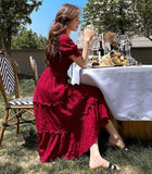 Solid Frill Trim Dress