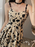 Floral Spaghetti Strap Dress & Cardigan Set