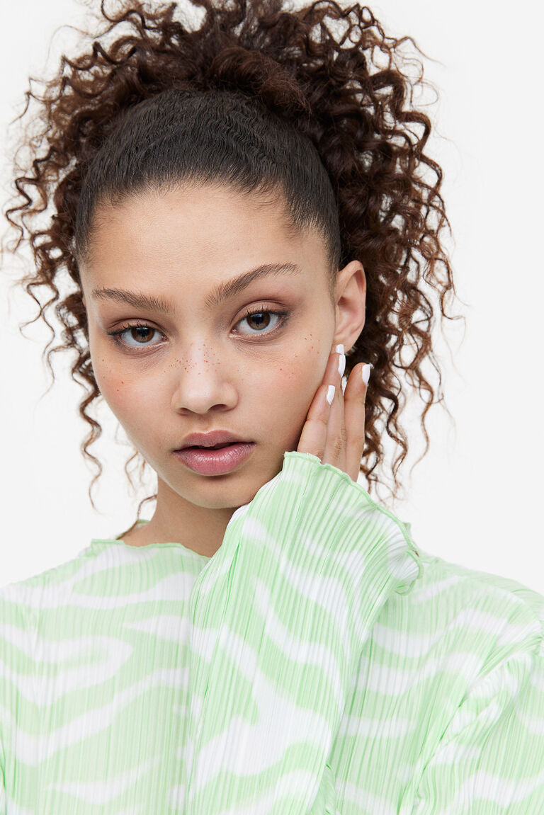 H&M Weave Pleated Dress
