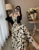 Floral Spaghetti Strap Dress & Cardigan Set