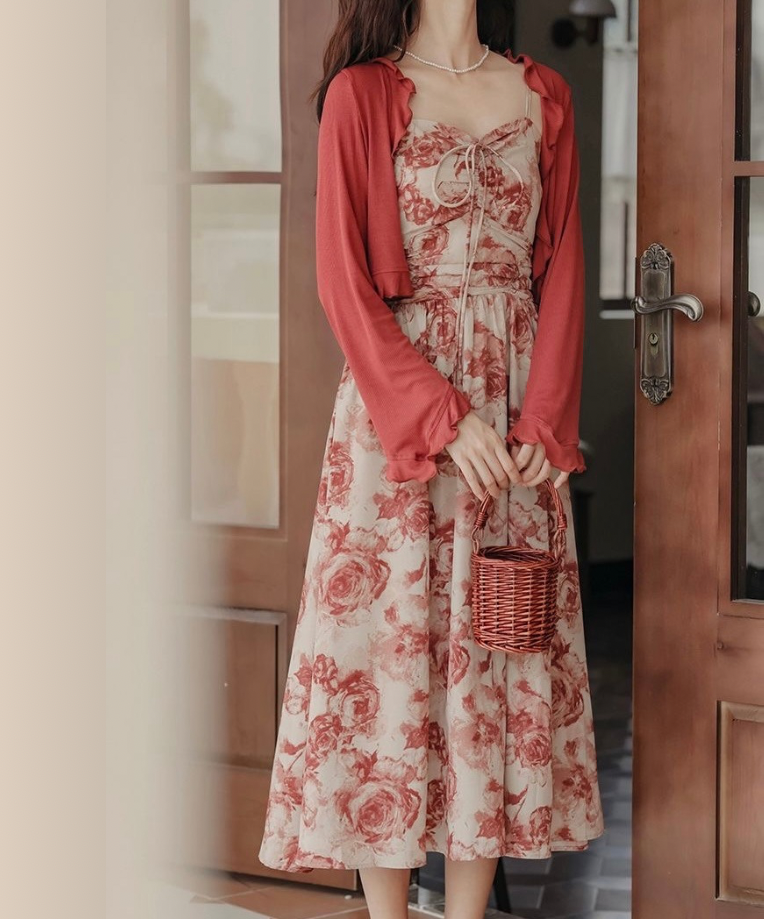 Floral Cami Dress & Cardigan Set