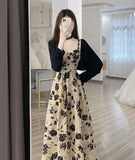 Floral Spaghetti Strap Dress & Cardigan Set