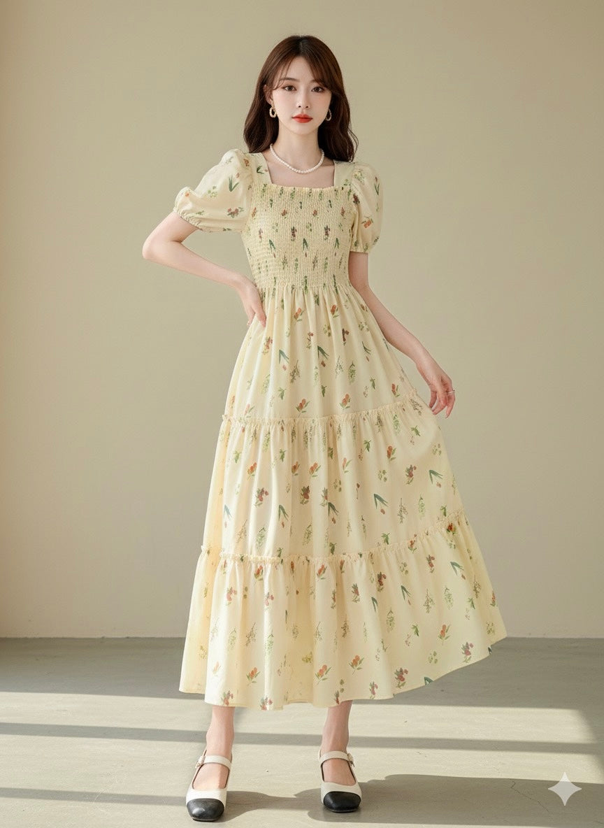 Ditsy Floral Tiered Dress
