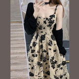 Floral Spaghetti Strap Dress & Cardigan Set