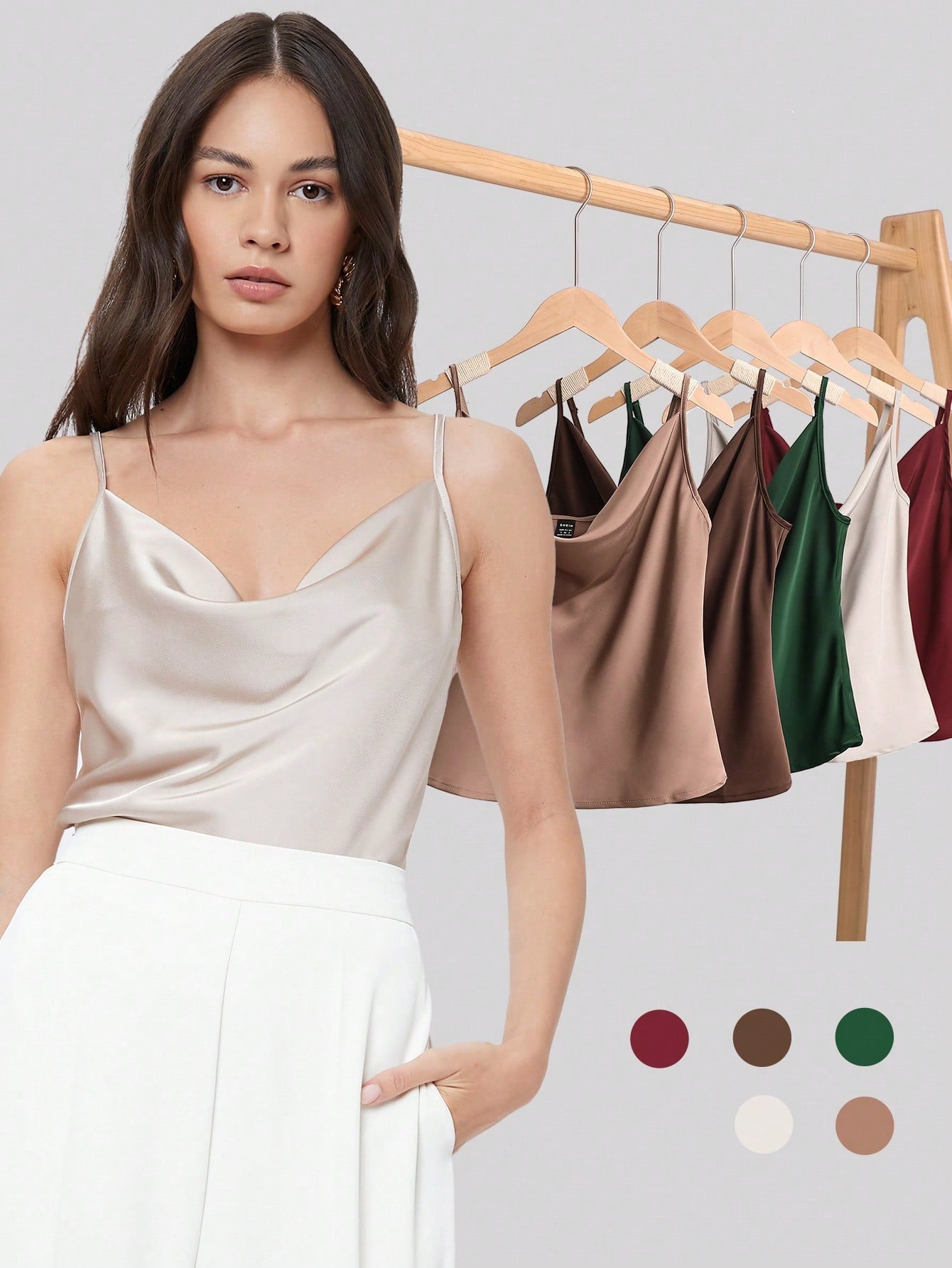 SHEIN Cowl Neck Cami Top