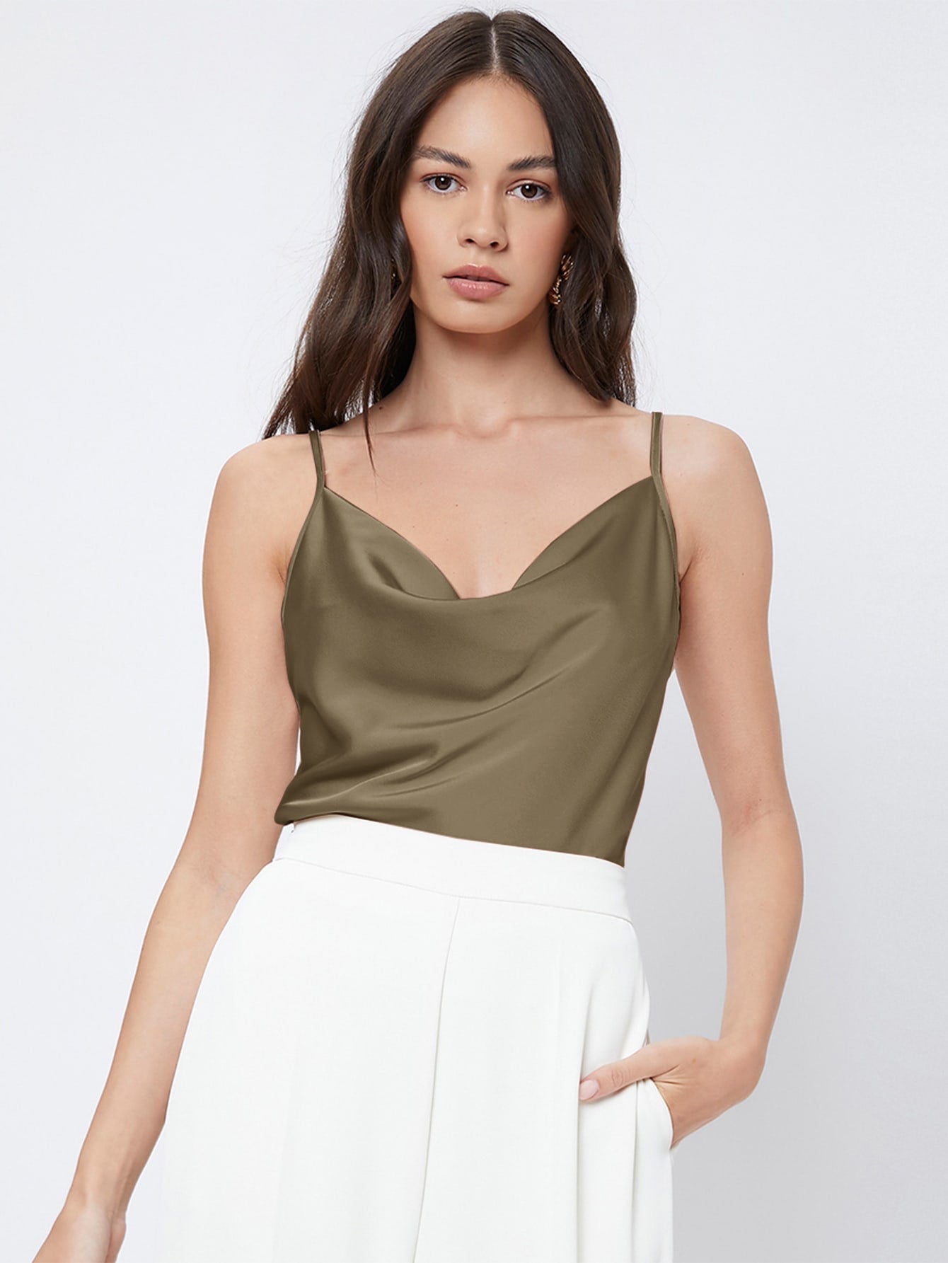 SHEIN Cowl Neck Cami Top