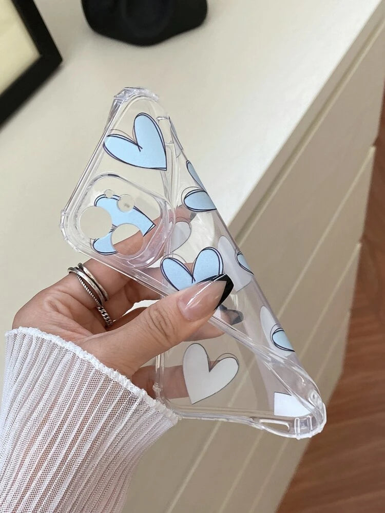SHEIN Heart Print Phone Case