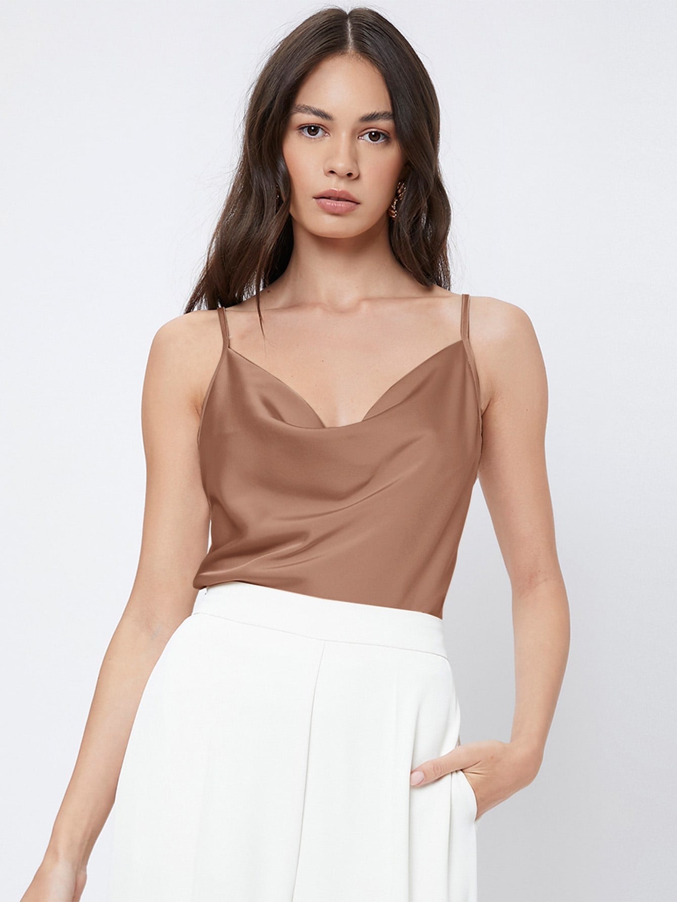 SHEIN Cowl Neck Cami Top