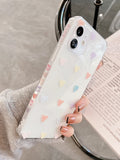 SHEIN Heart Pattern Clear Phone Case