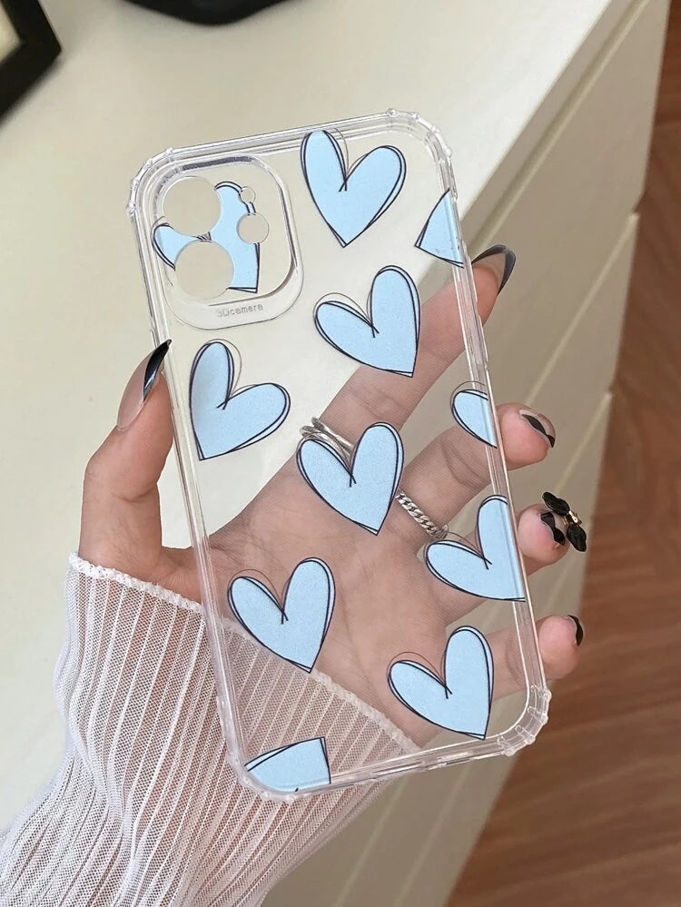 SHEIN Heart Print Phone Case