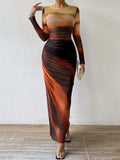 SHEIN Women's Tie-Dye Pleated Dress