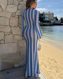 Textured Knit Flared Dress