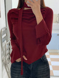 Asymmetric Tie Neck Top