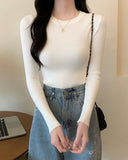 Round Neck Rib-Knit Tee