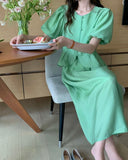 Buttoned Peplum Top & Skirt Set