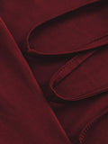Solid Ruched Waist Dress