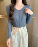 V-Neck Rib-Knit Tee