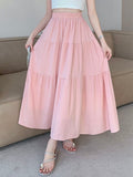 Solid Tiered Skirt