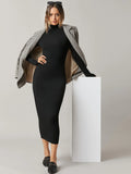 SHEIN High Neck Solid Bodycon Dress