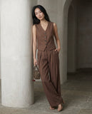 Solid Vest & Pants Set