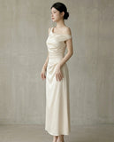 Satin Drape Dress