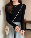 Round Neck Rib-Knit Tee