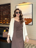 Solid Dress & Button Down Shirt Set