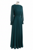 Pierre Solid Pleated Dress
