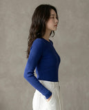 Round Neck Rib-Knit Tee