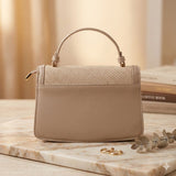 Shore Solid Woven Satchel Bag