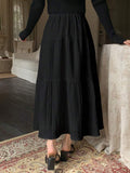 Solid Tiered Skirt