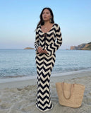 Textured Knit Holiday Dress