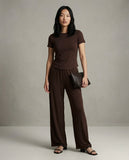 Solid Tee & Trouser Set