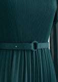 Pierre Solid Pleated Dress