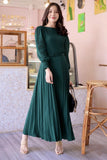 Pierre Solid Pleated Dress