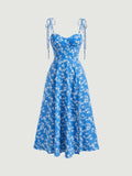 SHEIN MOD Allover Floral Print Tie Shoulder Cami Dress