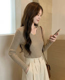 V-Neck Rib-Knit Tee