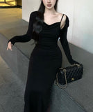 Solid Cami Dress & Shrug Set