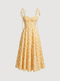 SHEIN MOD Allover Floral Print Tie Shoulder Cami Dress