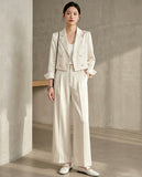Solid Blazer & Pants Set