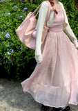 Solid Ruched Dress & Cardigan Set