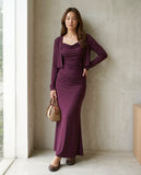 Solid Cami Dress & Shrug Set
