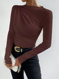 Solid Ruched Top