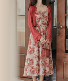 Floral Cami Dress & Cardigan Set
