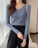 V-Neck Rib-Knit Tee