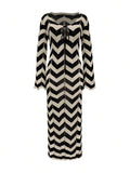 Textured Knit Holiday Dress