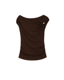 Mocha Draped Top