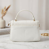 Shore Solid Woven Satchel Bag