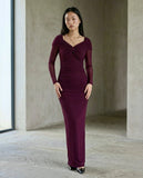 Ruched Twist-Front Dress